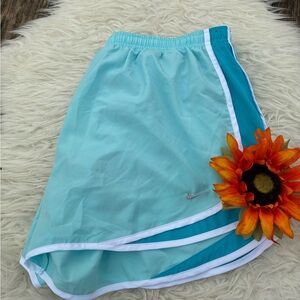 Nike Women's Aqua Athletic Shorts with White Trim